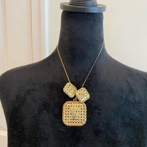 Designer-Inspired Pendant Necklace with Cubic Accents